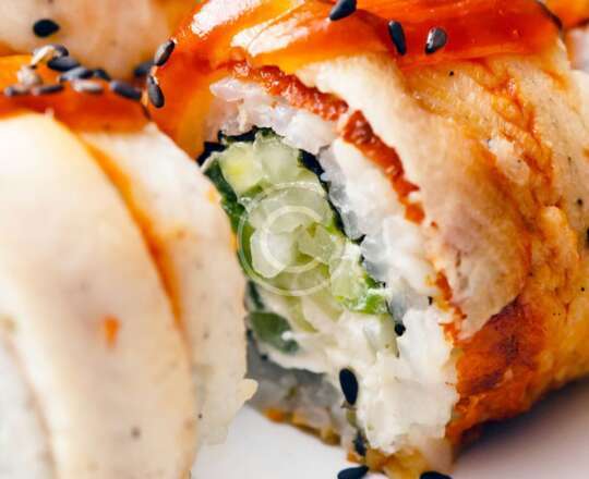 California Roll with Black Sesame